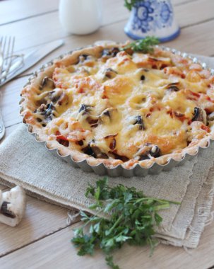 sebze ve peynir ile sebze pie