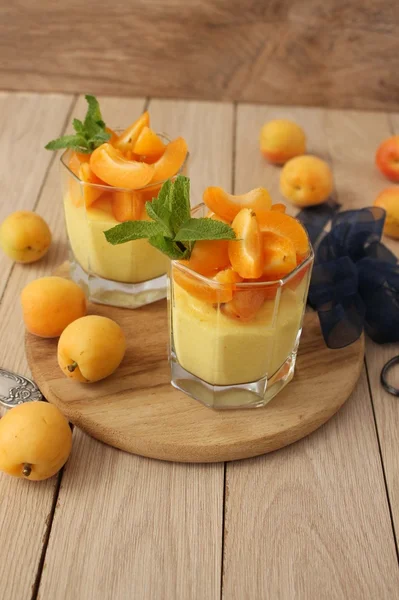 Apricot Panna Cota — Stock Photo, Image