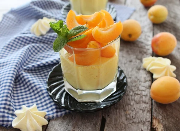 Kayısı Panna Cota — Stok fotoğraf