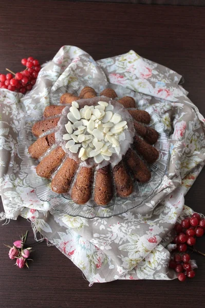 Pastel de chocolate con plátano —  Fotos de Stock