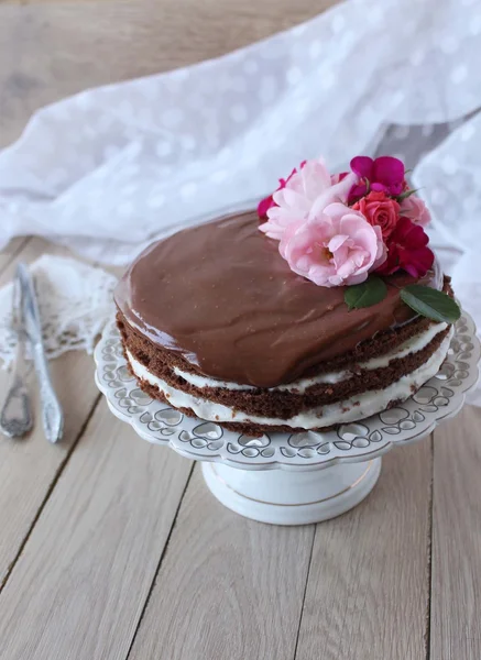 The Rococoa Cake, Delicious chocolate cake. — Stock Photo, Image