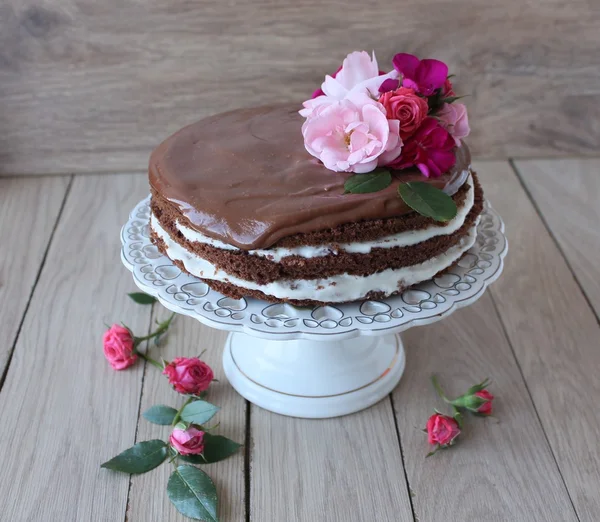 El pastel de Rocacao, Delicioso pastel de chocolate . — Foto de Stock