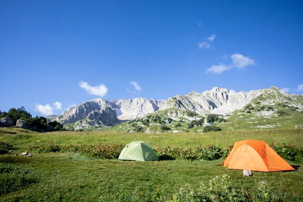 Tält Alpäng Kaukasus Bergen — Stockfoto