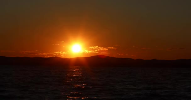 Coucher Lever Soleil Majestueux Paysage Lumière Étonnante Nature Ciel Nuageux — Video