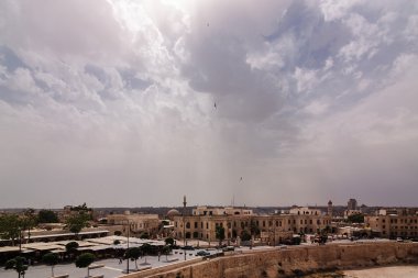 Suriye'nin Halep şehir rooftops
