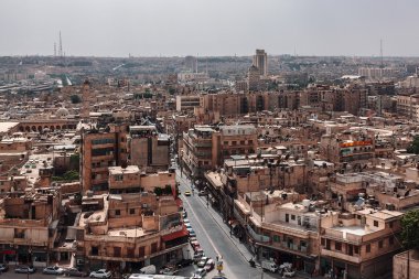 Suriye'nin Halep şehir rooftops