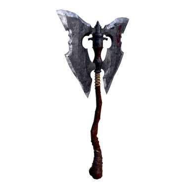 Antik eski balta ile tutamacı kafatasları