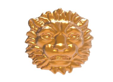 Aslan başı 3D Illustration. bir aslan metal başkanı. Takı başkanı aslan. Aslan altın başkanı. Aslan ahşap başkanı. Aslan şeffaf başkanı. elmas çizik kırık