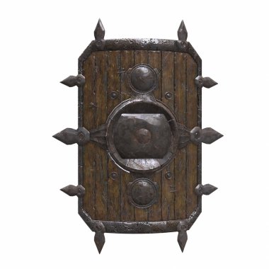 Eski antik kalkan 3d çizim