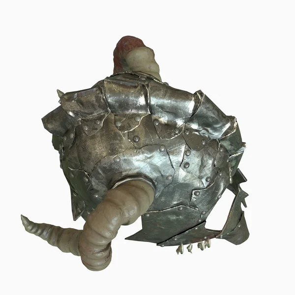 Alten alten Helm mit Hörnern 3D-Illustration auf weißem Hintergrund — Stockfoto