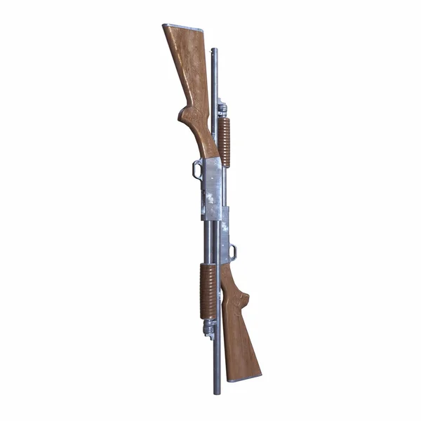 Ithaca alte Gewehre 3D-Illustration auf weißem Hintergrund — Stockfoto