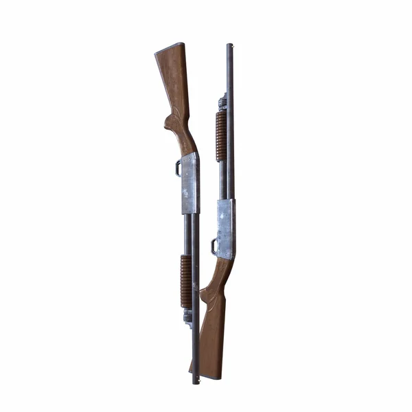 Itaca vecchio fucili Illustrazione 3D su sfondo bianco — Foto Stock