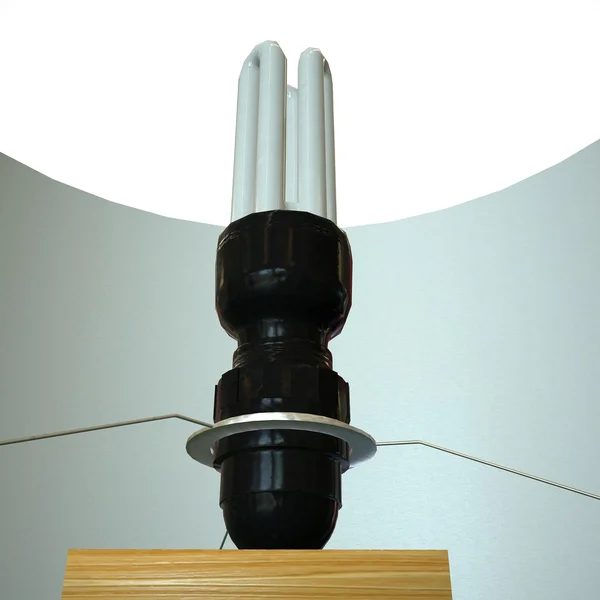 Ilustração 3d de uma lâmpada — Fotografia de Stock