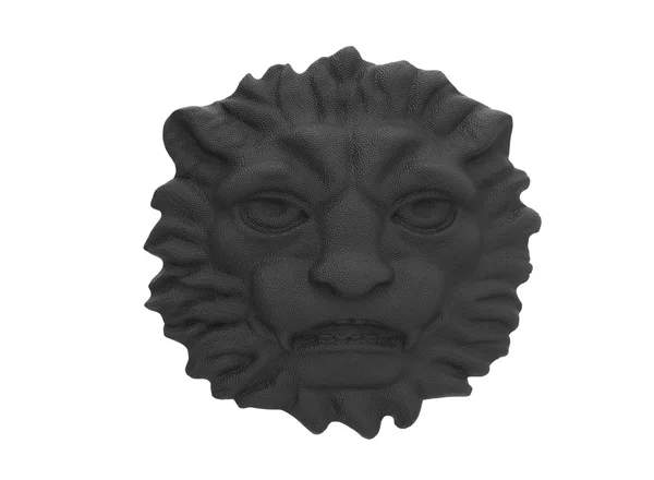 3D απεικόνιση της κεφαλής λιονταριού. μεταλλική κεφαλή λέοντος. κοσμήματα κεφάλι λιονταριού. χρυσή κεφάλι λιονταριού. ξύλινα κεφάλι λιονταριού. διαφανή επικεφαλής του λιονταριού. διαμάντι ραγισμένα γδαρμένο — Φωτογραφία Αρχείου