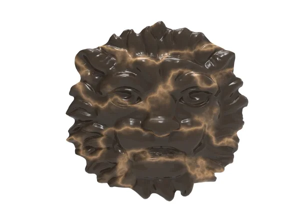 Aslan başı 3D Illustration. bir aslan metal başkanı. Takı başkanı aslan. Aslan altın başkanı. Aslan ahşap başkanı. Aslan şeffaf başkanı. elmas çizik kırık