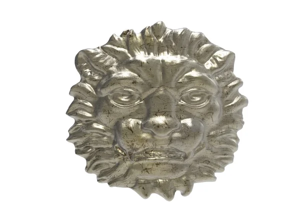 Aslan başı 3D Illustration. bir aslan metal başkanı. Takı başkanı aslan. Aslan altın başkanı. Aslan ahşap başkanı. Aslan şeffaf başkanı. elmas çizik kırık
