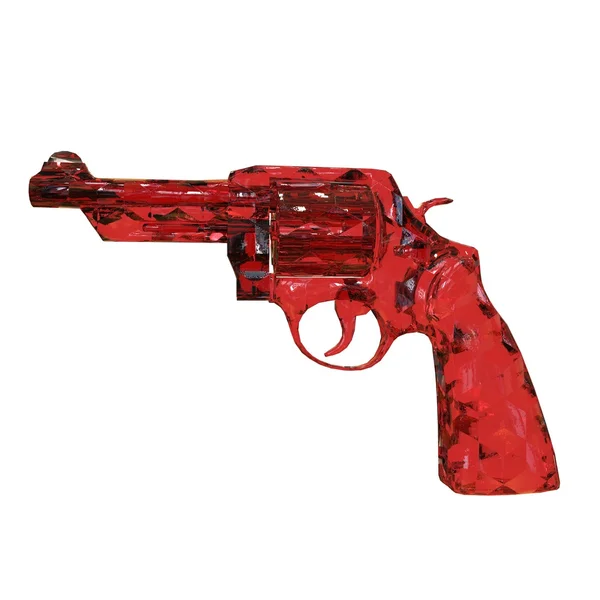3D illüstrasyon soyut tabanca — Stok fotoğraf