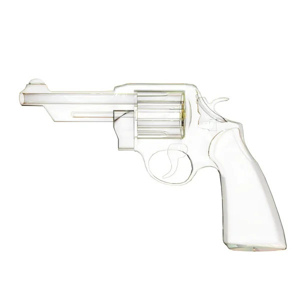 3D illustration abstrakt av revolver — Stockfoto