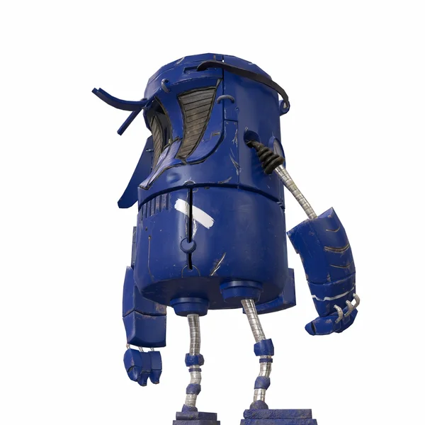 Şirin mavi robotun pil 3d çizim ile