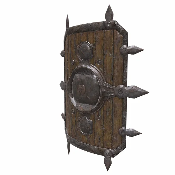 Ilustração antiga antiga do escudo 3D — Fotografia de Stock