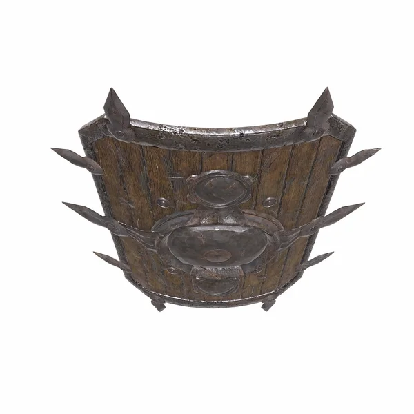 Antiguo escudo antiguo 3D ilustración —  Fotos de Stock