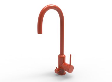 dokunun Mikser 3D Illustration. Beyaz arka plan üzerinde gölge ile izole. renkli ve parlak.