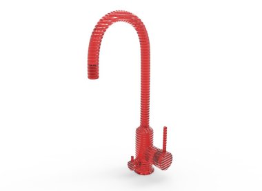 dokunun Mikser 3D Illustration. Beyaz arka plan üzerinde gölge ile izole. renkli ve parlak.