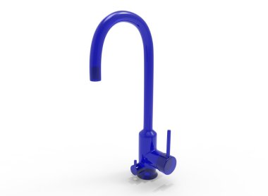 dokunun Mikser 3D Illustration. Beyaz arka plan üzerinde gölge ile izole. renkli ve parlak.