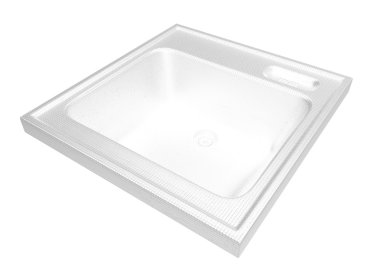 mutfak lavabo üzerinde izole beyaz arka plan. kullanımı kolay. Metall. ev işi. 3D çizim