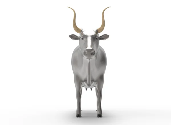 3D illustration of the cow, on white background isolated, with shadow — Stock Photo, Image