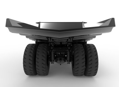 Beyaz arka plan ile gölge izole maden aracı makinede 3D Illustration. oyun için kullanımı kolay, simgesi.