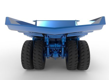 Beyaz arka plan ile gölge izole maden aracı makinede 3D Illustration. oyun için kullanımı kolay, simgesi.