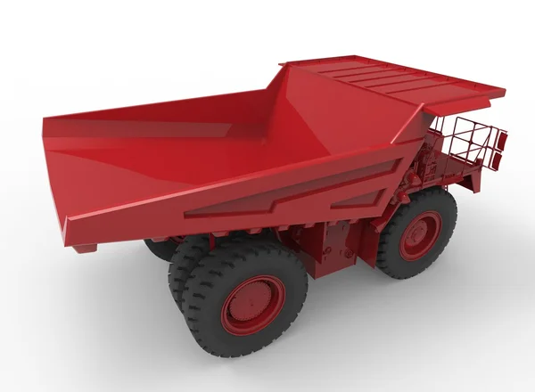 3D-Illustration der Mine Fahrzeug Maschine, auf weißem Hintergrund isoliert mit Schatten. einfach zu bedienen, Symbol für Spiel. — Stockfoto