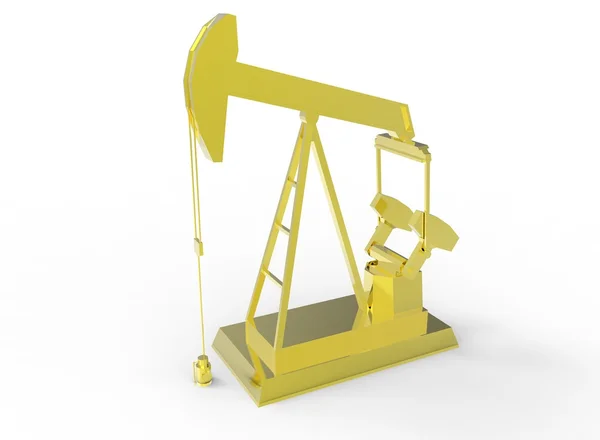 3D illustration av enkel oljeborrtorn. — Stockfoto