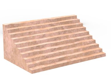 basit merdiven 3D çizimi.