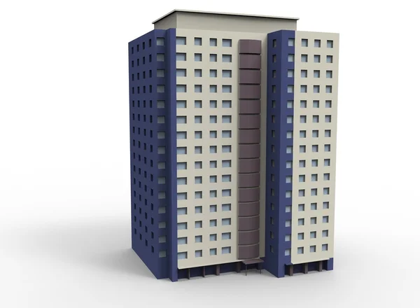 3d ilustración de rascacielos simple . — Foto de Stock