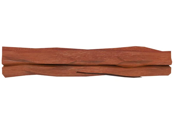3D-illustratie van houten log. — Stockfoto