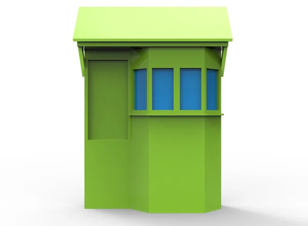 Ilustracja 3D prostego domu z oknem. — Zdjęcie stockowe