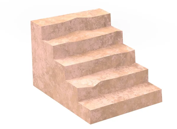 3D ilustracja prostych schodów. — Zdjęcie stockowe
