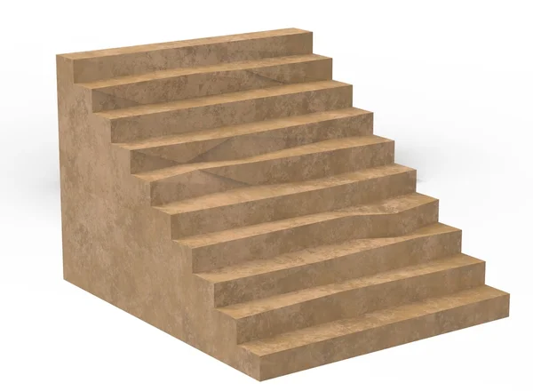 3D obrázek jednoduchých schodiště. Stock Snímky
