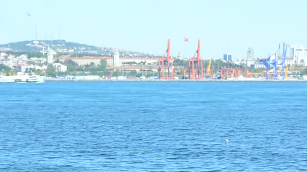 Schöne Aussicht auf den Fluss. — Stockvideo