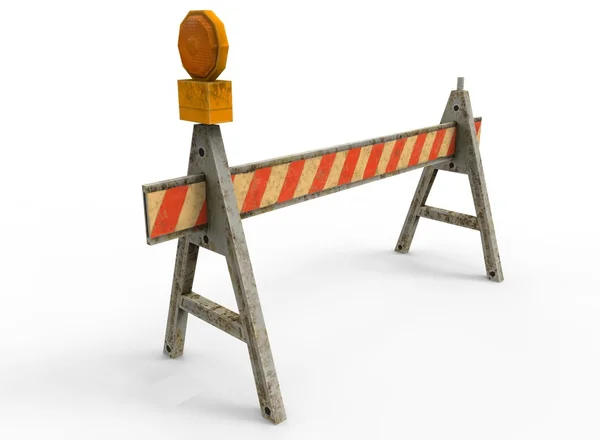 3d illustration of simple construction barrier. — Stock Photo, Image