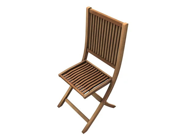 3D illustration av enkel hopfällbar stol. — Stockfoto