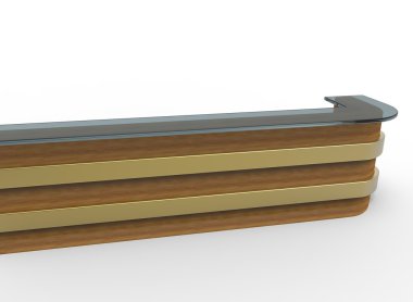Resepsiyon Masası 3D çizimi. 
