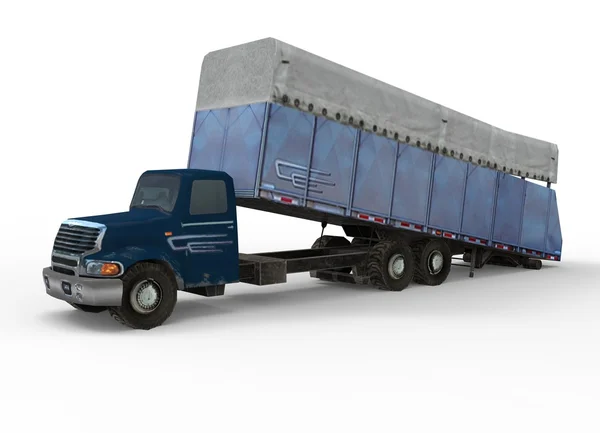 Illustration 3D de camion de module de coton . — Photo