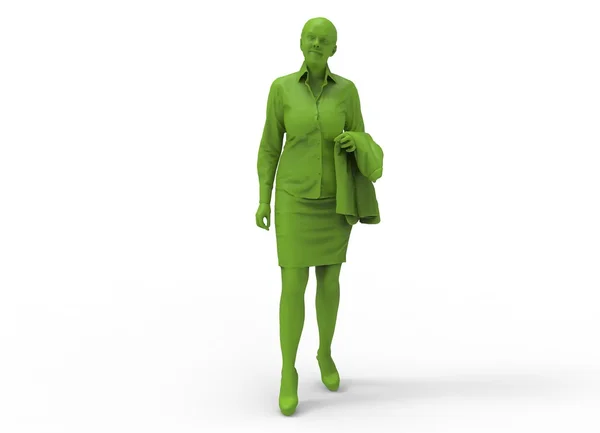 3D illustration av stående kvinna. — Stockfoto