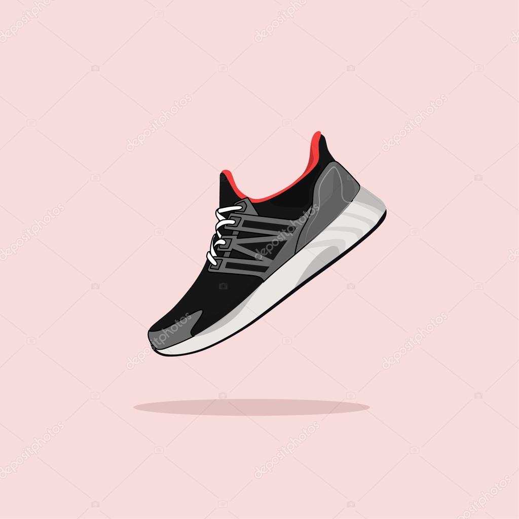 Vector running shoes - sneakers Stock Vector Image by ©maxbax #117012308