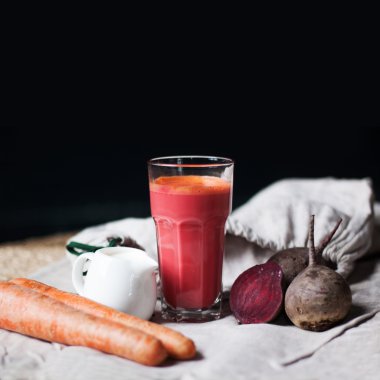 Havuç pancar suyu krema ile