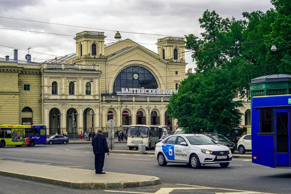 Russie Saint Pétersbourg Station Baltique Place Gare Juillet 2021 — Photo
