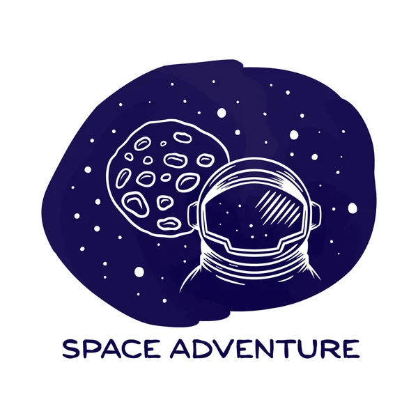 Bir astronot uzayda vektör çizim